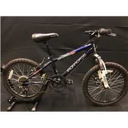 BLUE KIDS IRONHORSE 6 SPEED FRONT SUSPENSION BIKE