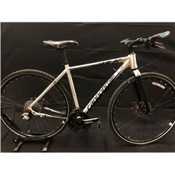 GREY CANNONDALE QUICK 24 SPEED HYBRID BIKE WITH FULL DISC BRAKES (NO CHAIN)