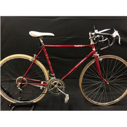 RED RALEIGH 14 SPEED ROAD BIKE