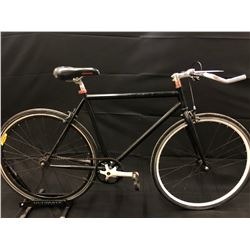 BLACK SINGLE SPEED ROAD BIKE