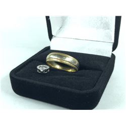 2 PCS TOTAL: 1-ONE 10KT WHITE GOLD DIAMOND PENDANT, ROUND HALO FRAME WITH 18 ROUND BRILLIANT CUT