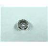 Image 2 : 2 PCS TOTAL: 1-ONE 10KT WHITE GOLD DIAMOND PENDANT, ROUND HALO FRAME WITH 18 ROUND BRILLIANT CUT