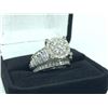 Image 1 : ONE LADIES 14KT WHITE GOLD DIAMOND SET DRESS RING, ROUND SHAPED HALO CLUSTER OF 23 ROUND BRILLIANT