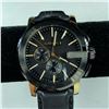 Image 1 : ONE GENTS GUCCI "G-CHRONO" WRISTWATCH, BLACK STAINLESS STEEL CASE WITH YELLOW GOLD PLATED SIDES AND