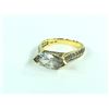 Image 5 : 5 PCS TOTAL: 1- ONE LADIES 14KT YELLOW GOLD CUBIC ZIRCONIA DRESS RING, SET WITH BRILLIANT CUT ROUND