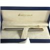 Image 4 : 5 PCS TOTAL: 1- ONE WATERMAN ROLLERBALL PEN "HEMISPHERE", STAINLESS STEEL AND 23KT GOLD PLATED TRIM,
