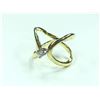 Image 1 : LADIES 14K YELLOW AND WHITE GOLD DIAMOND SET DRESS RING