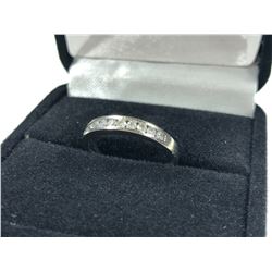 LADIES 14K WHITE GOLD DIAMOND ANNIVERSARY RING