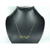 Image 2 : 18 KT YELLOW GOLD CHOKER LENGTH NECKLACE WITH ARABIC TEXT