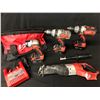 Image 1 : MILWAUKEE M18 CORDLESS TOOL KIT: SAWZALL, 2 DRILLS, FLASHLIGHT, 3 BATTERIES & CHARGER