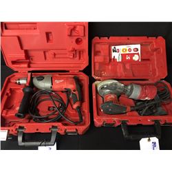 MILWAUKEE 1/2 INCH CORDED HAMMER DRILL & RANDOM ORBITAL SANDER