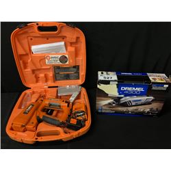 PASLODE CORDLESS 18 GAUGE FINISH NAILER & DREMEL 4300 MULTI-TOOL