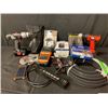 Image 1 : BAG OF ASSORTED HAND TOOLS, POWER TOOLS, LABEL MAKER, SMART LOCK AND MORE