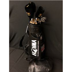 SET OF GOLF CLUBS WITH HONMA CLUBS AND BAG