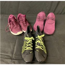 BAG OF MENS SHOES, JORDAN SIZE 11, JORDAN SIZE 11.5, AND PUMA SIZE 12 MENS CLEATS