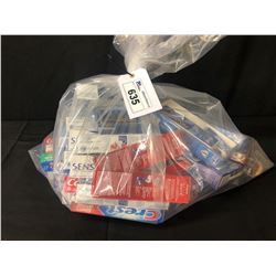 BAG OF ASSORTED TOOTHPASTE, ELECTRIC TOOTHBRUSHES & WHITENING STRIPS