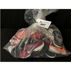 BAG OF ASSORTED NIKE, REEBOK & PUMA ATHLETIC SHOES