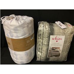 EARTH FRIENDLY QUEEN COMFORTER SET & WHIM 2 PIECE TWIN COMFORTER SET