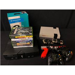 ORIGINAL XBOX WITH CONTROLLERS & ASSORTED GAMES, NINTENDO ENTERTAINMENT SYSTEM WITH CONTROLLERS &