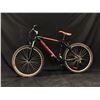 Image 1 : BLACK AND ORANGE NAKAMURA ECKO 2.6 18 SPEED FRONT SUSPENSION HYBRID MOUNTAIN BIKE