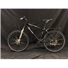 Image 1 : BLACK BRODIE 27 SPEED HYBRID MOUNTAIN BIKE WITH FRONT AND REAR HYDRAULIC DISK BRAKES, MISSING PEDALS