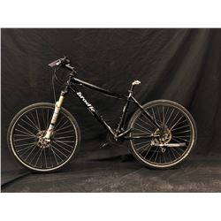 BLACK BRODIE 27 SPEED HYBRID MOUNTAIN BIKE WITH FRONT AND REAR HYDRAULIC DISK BRAKES, MISSING