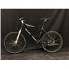Image 1 : BLACK BRODIE 27 SPEED HYBRID MOUNTAIN BIKE WITH FRONT AND REAR HYDRAULIC DISK BRAKES, MISSING PEDALS