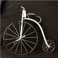 WHITE VINTAGE PENNY FARTHING, DECORATIVE NOT RIDEABLE