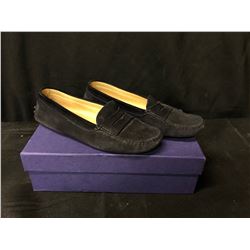 PAIR OF TOD'S CHOKED UP 877 GRIGIO VELOUR SHOES, SIZE US 6.5