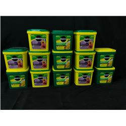 13 CONTAINERS OF ASSORTED MIRACLE GRO ULTRA BLOOM AND ALL PURPOSE PLANT FOOD