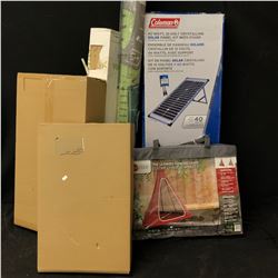 2 PIECES OF IKEA FURNITURE,2  40 WATT SOLAR PANELS, KIDS FLOOR MAT AND MORE