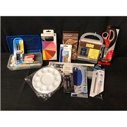 LOT OF ASSORTED ART SUPPLIES