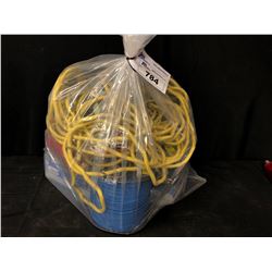 LOT OF ASSORTED TOOLS/SUPPLIES INC. WIRING, EXTENSION CORDS AND MORE