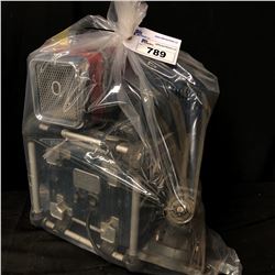 BOSCH JOB SITE RADIO, HONEYWELL HEATER, BATTERY CHARGER, BENCH VICE