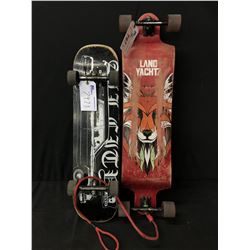 LONGBOARD AND SKATEBOARD (2 PIECES)