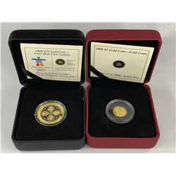 2008 $75.00 CANADIAN GOLD COIN AND A 2008 $1.00 GOLD COIN