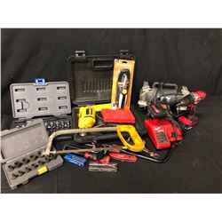 TOOLS INC. DRILLS, HEX SOCKET SETS, FISKARS MULTI-TOOL, BENCH GRINDER AND MORE