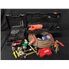 Image 1 : TOOLS INC. OXYACETYLENE HOSE AND REGULATORS/GAUGES, DRILL WITH DRILL BITS IN CASE, GRINDING WHEELS