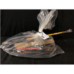 LARGE BAG OF TOOLS INC. WRENCHES, PRY BARS, BOLT CUTTERS, HAMMERS AND MORE