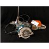 Image 1 : STIHL MS271 GAS CHAIN SAW, MAKITA DRILL, AND MAKITA CIRCULAR SAW (3 PIECES)