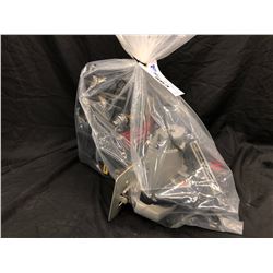 HUSKY TOOL BAG WITH ASSORTED TOOLS, BOSCH DRILL, BLACK AND DECKER CIRCULAR SAW, AND STANLEY