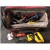 Image 1 : HUSKY TOOL BAG WITH ASSORTED TOOLS INC. DEWALT RECIPROCATING SAW, GRINDER, WRENCHES, HAMMERS,