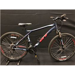 BLUE GT AGGRESSOR SPORT 21 SPEED FRONT SUSPENSION MOUNTAIN BIKE WITH FULL DISC BRAKES