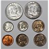 Image 1 : LOT OF GEM BU COINS: 1946-D CENT, 1946 P& D DIMES,