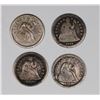 Image 1 : SEATED DIMES: 1841, 1841-O, 1842 AND 1842-O