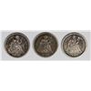 Image 1 : SEATED DIMES: 1877, 1877-S AND 1877-CC.