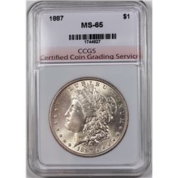 1887 MORGAN SILVER DOLLAR CCGS