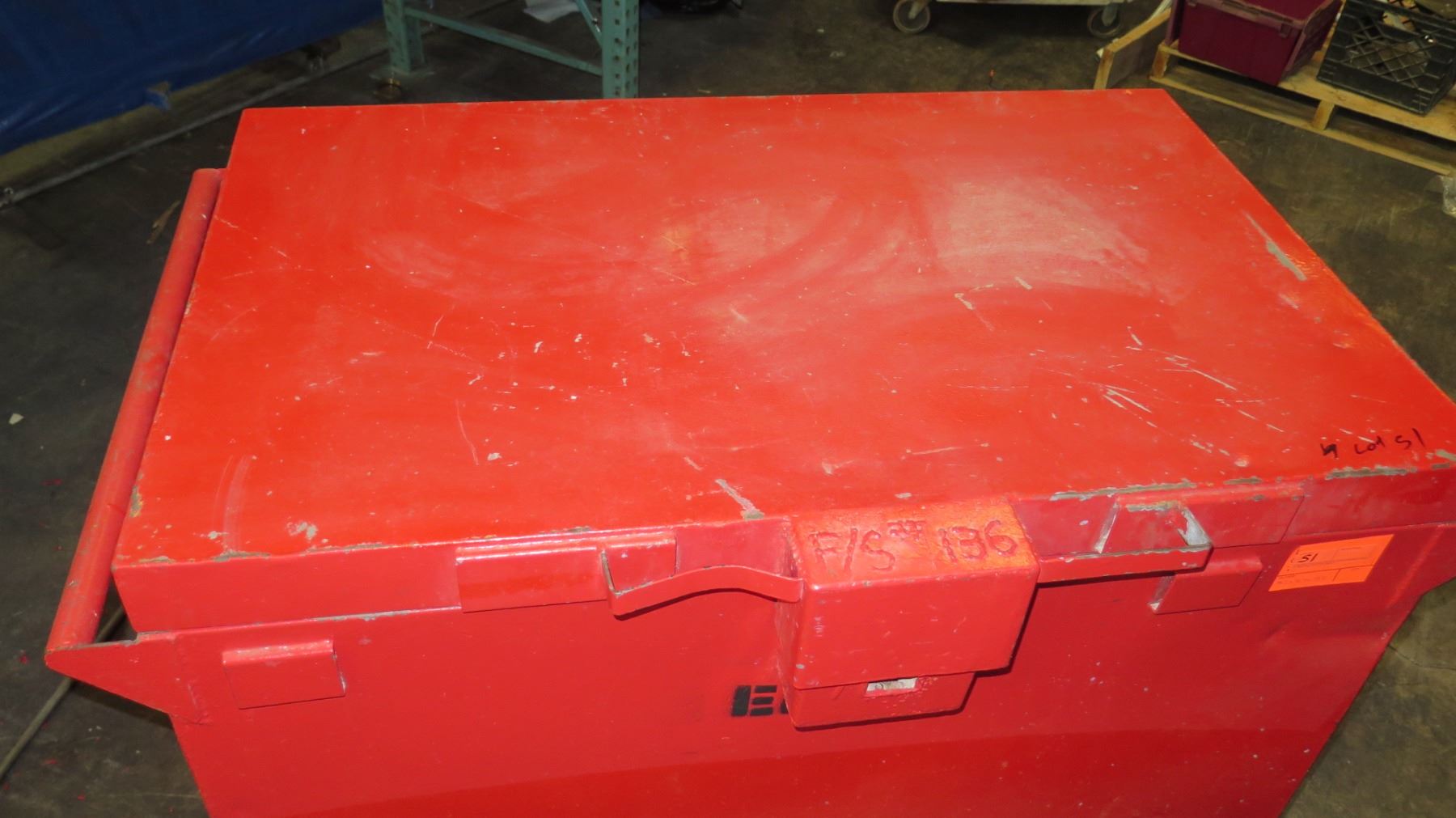 Large Rolling/Locking Metal Job Box, Includes Contents, 48