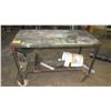 Image 2 : Rolling Metal Work Table (51" x 25" x 36.5" H) w/ Various Pipes