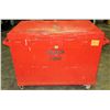 Image 1 : Rolling/Locking Metal Job Box, Red, 48" L x 30" D x 39" H